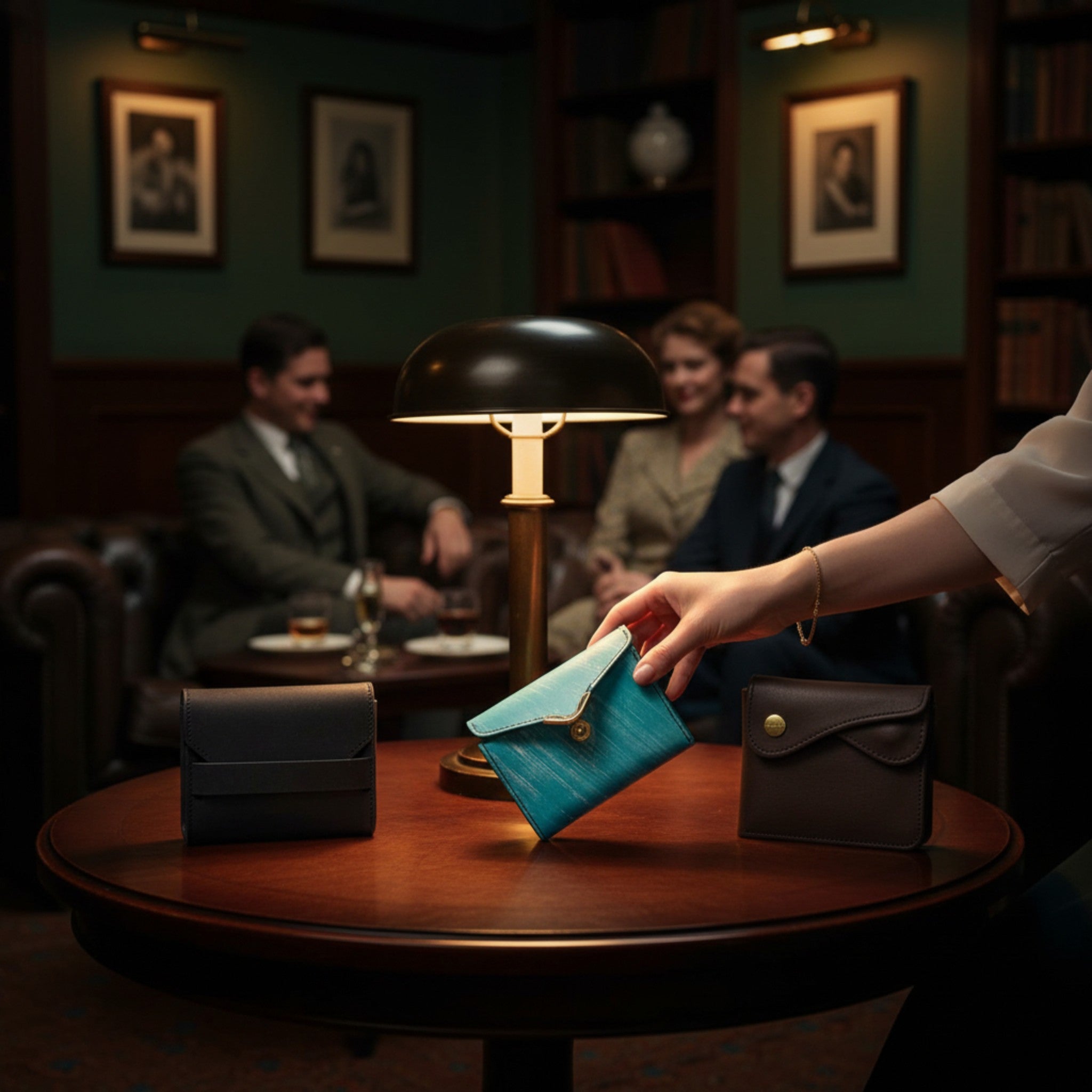 IKENOHATA GINKAWATEN 池之端銀革店｜Cramp クランプ｜プエブロレザー スリムウォレット｜ネイビー