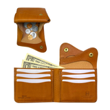 IKENOHATA GINKAWATEN 池之端銀革店｜Cramp クランプ｜イタリアンシュリンクレザー ダブルフラップ二つ折りウォレット｜ブルー