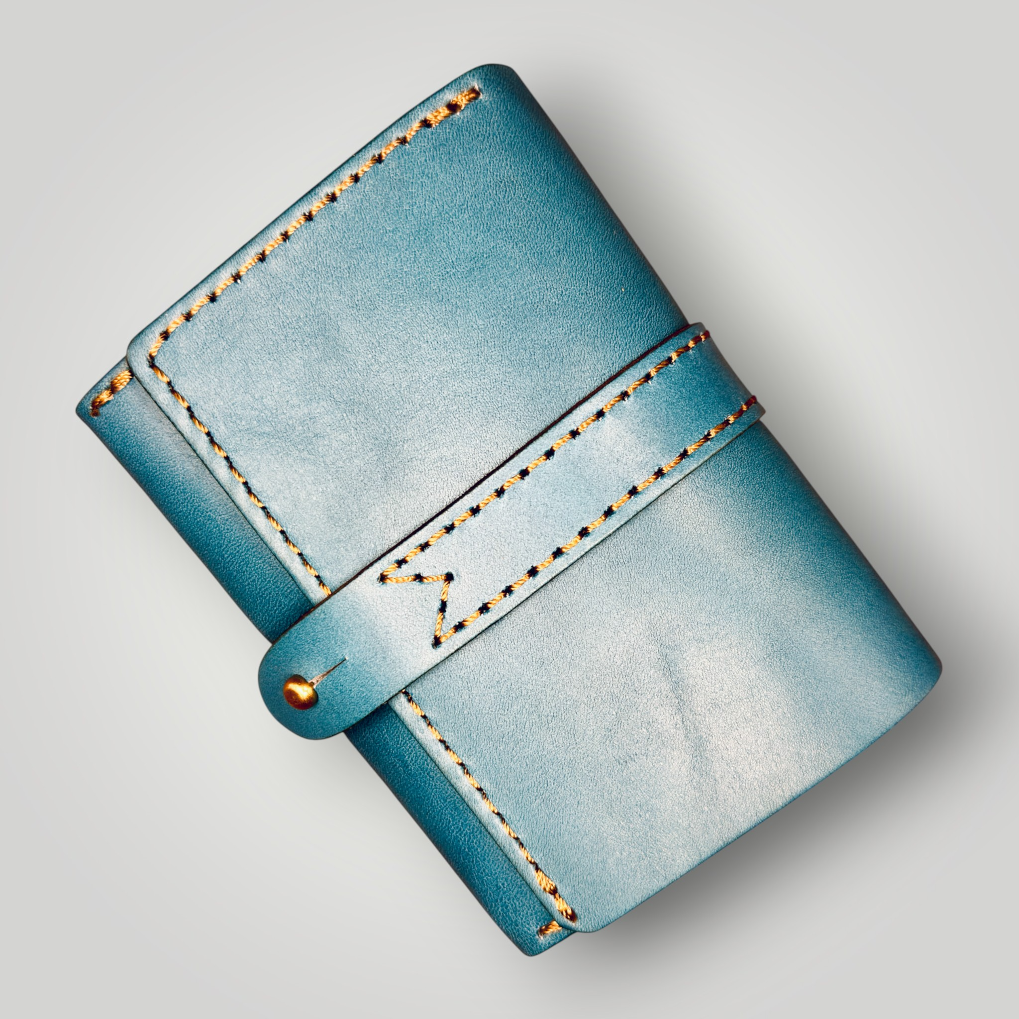 HERZ | Dress Up Wallet – Limited Edition Cerulean Blue | Handmade Japanese Leather Wallet (NSA-215)