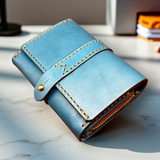 HERZ | Dress Up Wallet – Limited Edition Cerulean Blue | Handmade Japanese Leather Wallet (NSA-215)