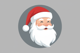 Santa with hat icon