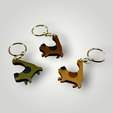 HERZ | Key Chain and Cat - Green / Chocolate / Camel (KE-211)