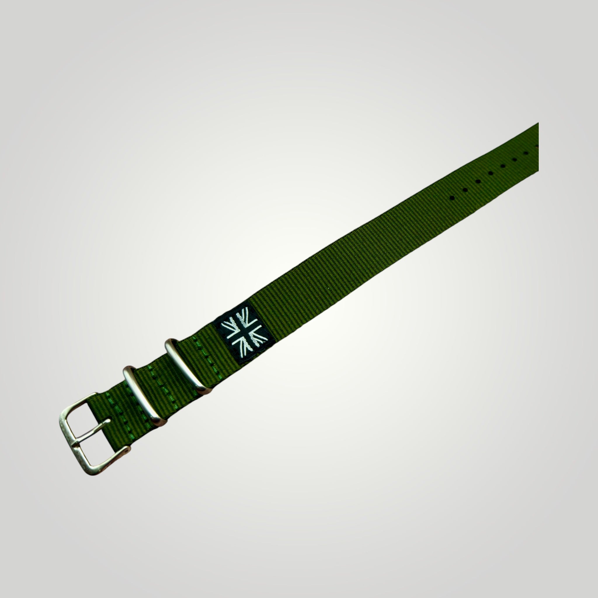 STEVEOSTRAPS | Nylon Webbing Pull Through strap - Army Green / Black