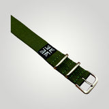 STEVEOSTRAPS | Nylon Webbing Pull Through strap - Army Green / Black