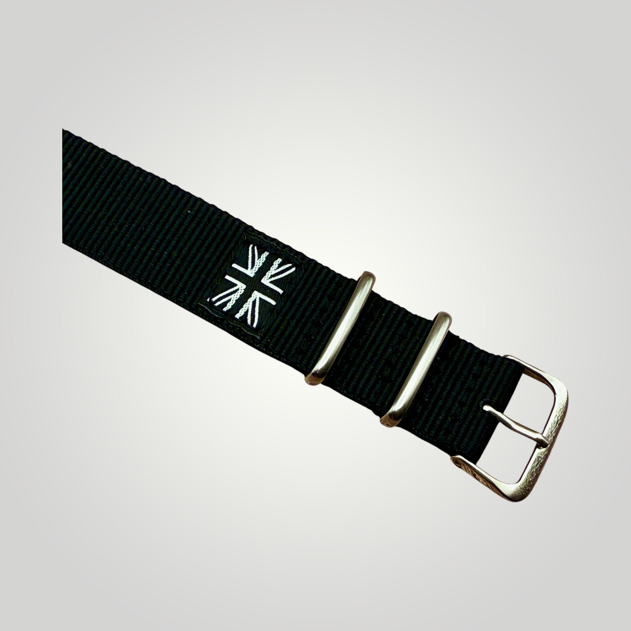 STEVEOSTRAPS | Nylon Webbing Pull Through strap - Army Green / Black