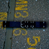 STEVEOSTRAPS 2 Piece Nato Style Leather Strap - Dark Blue