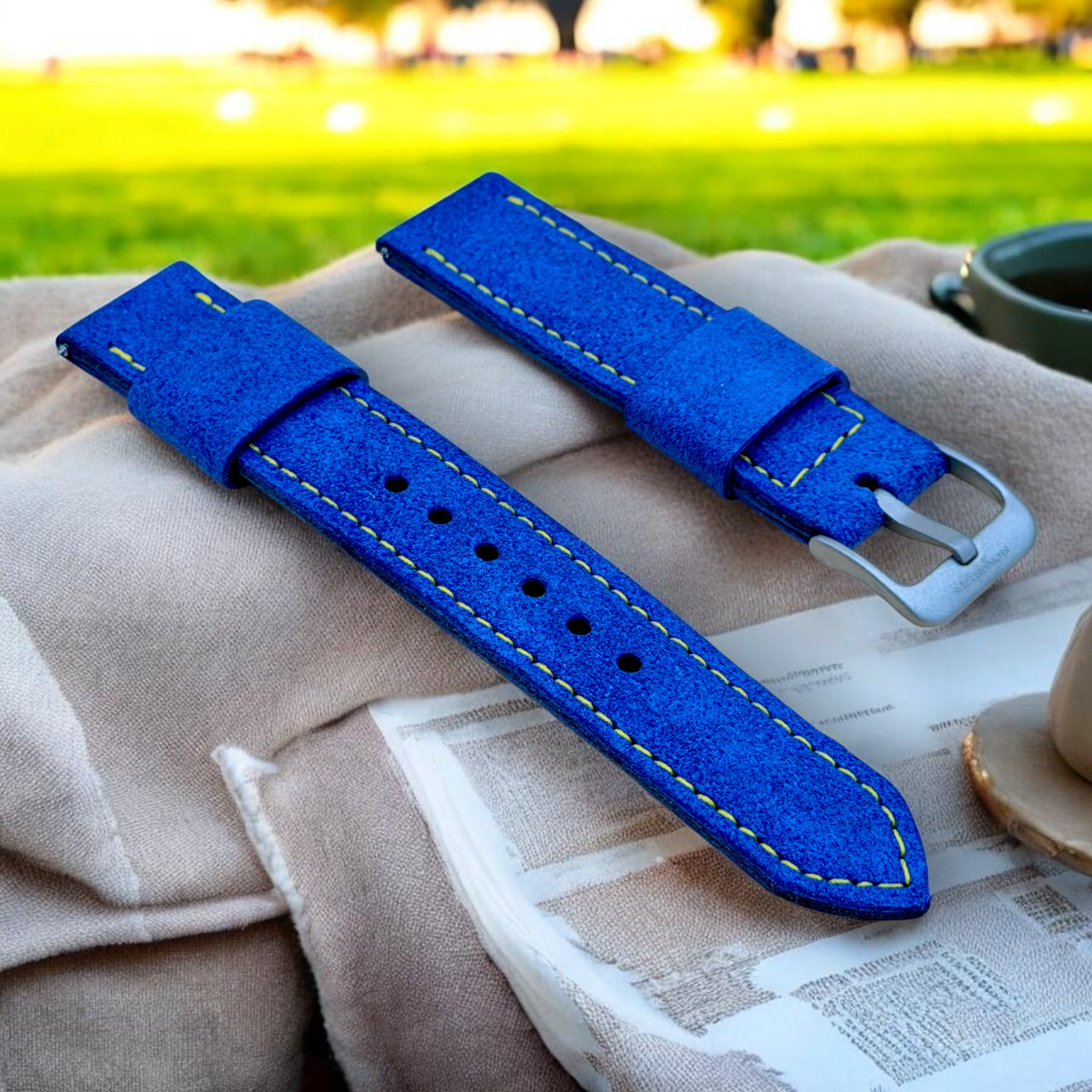 STEVEOSTRAPS | Blue Suede Dandelion Stitch