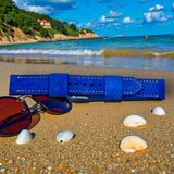 STEVEOSTRAPS | Blue Suede Dandelion Stitch