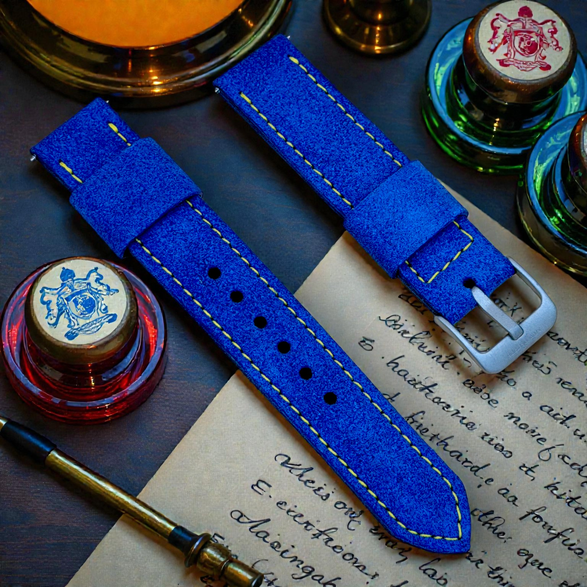 STEVEOSTRAPS | Blue Suede Dandelion Stitch