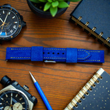 STEVEOSTRAPS | Blue Suede Dandelion Stitch