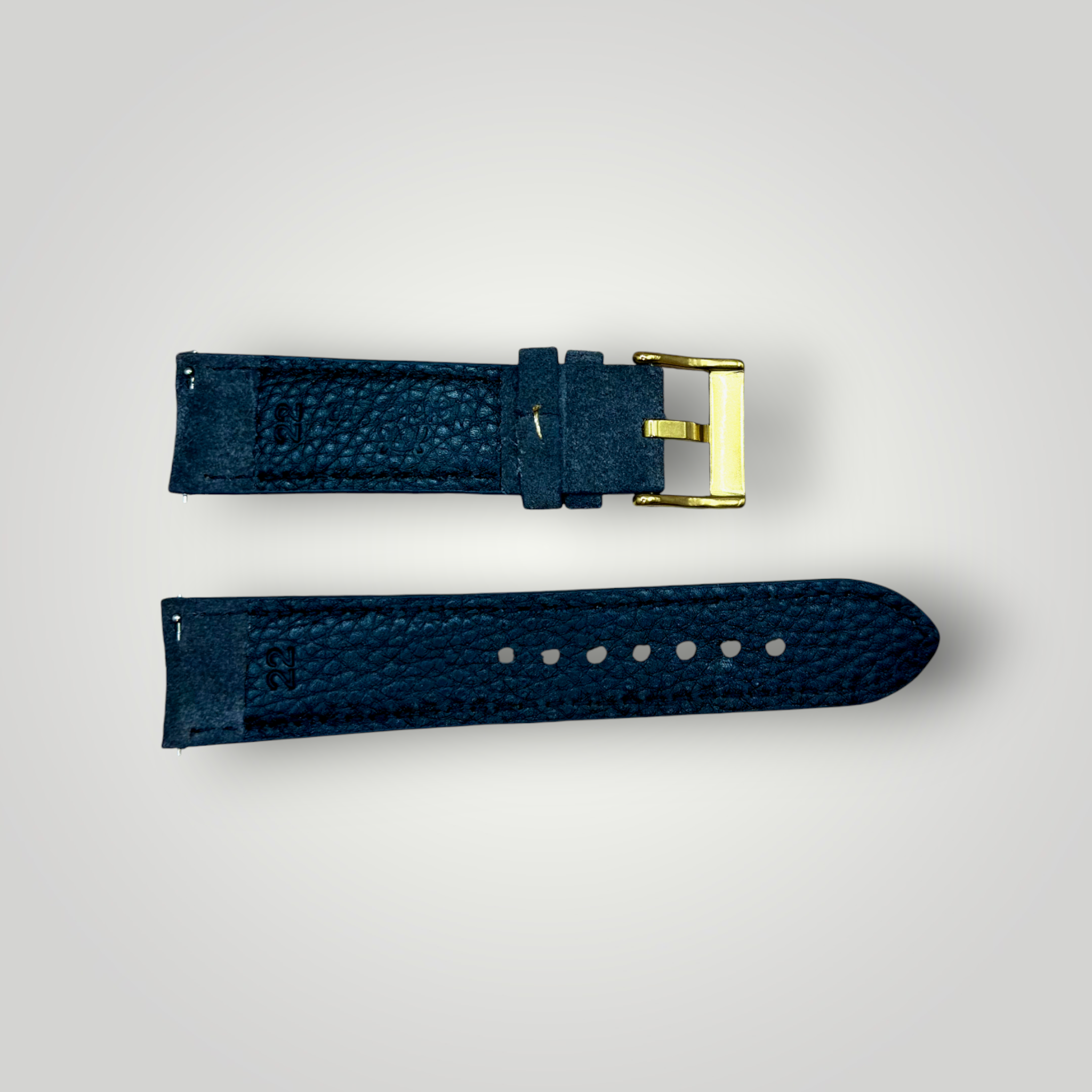 Watchandstrapco | The Paris: Gunmetal Grey Padded Suede Watch Strap