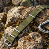 ZULUDIVER Seat Belt Nylon British Military Watch Strap — Armoured Collection — 300mm