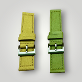 ZULUDIVER | Croyde Canvas Watch Strap - Army Green / Desert Sand