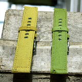 ZULUDIVER | Croyde Canvas Watch Strap - Army Green / Desert Sand