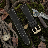Wet-Weather Watch Strap — EULIT Regatta GTX Synthetic Leather — 18/20mm