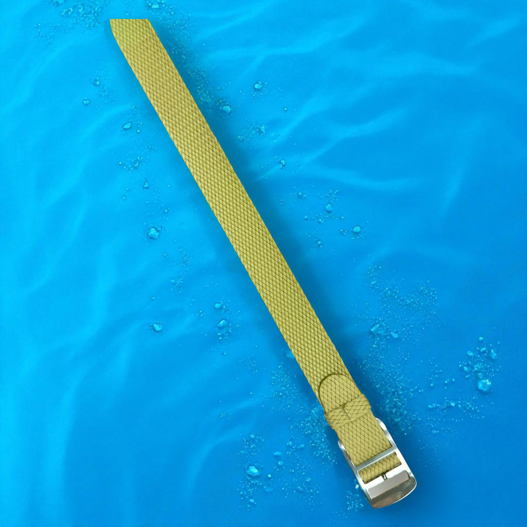 Eulit | Perlon Baltic Watch Strap - Beige in polished or brushed buckle, Grey in polished buckle (302)