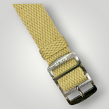 Eulit | Perlon Baltic Watch Strap - Beige in polished or brushed buckle, Grey in polished buckle (302)