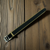 Eulit | Atlantic Perlon Watch Strap - Beige, Schwarz-Beige Stitching (306)