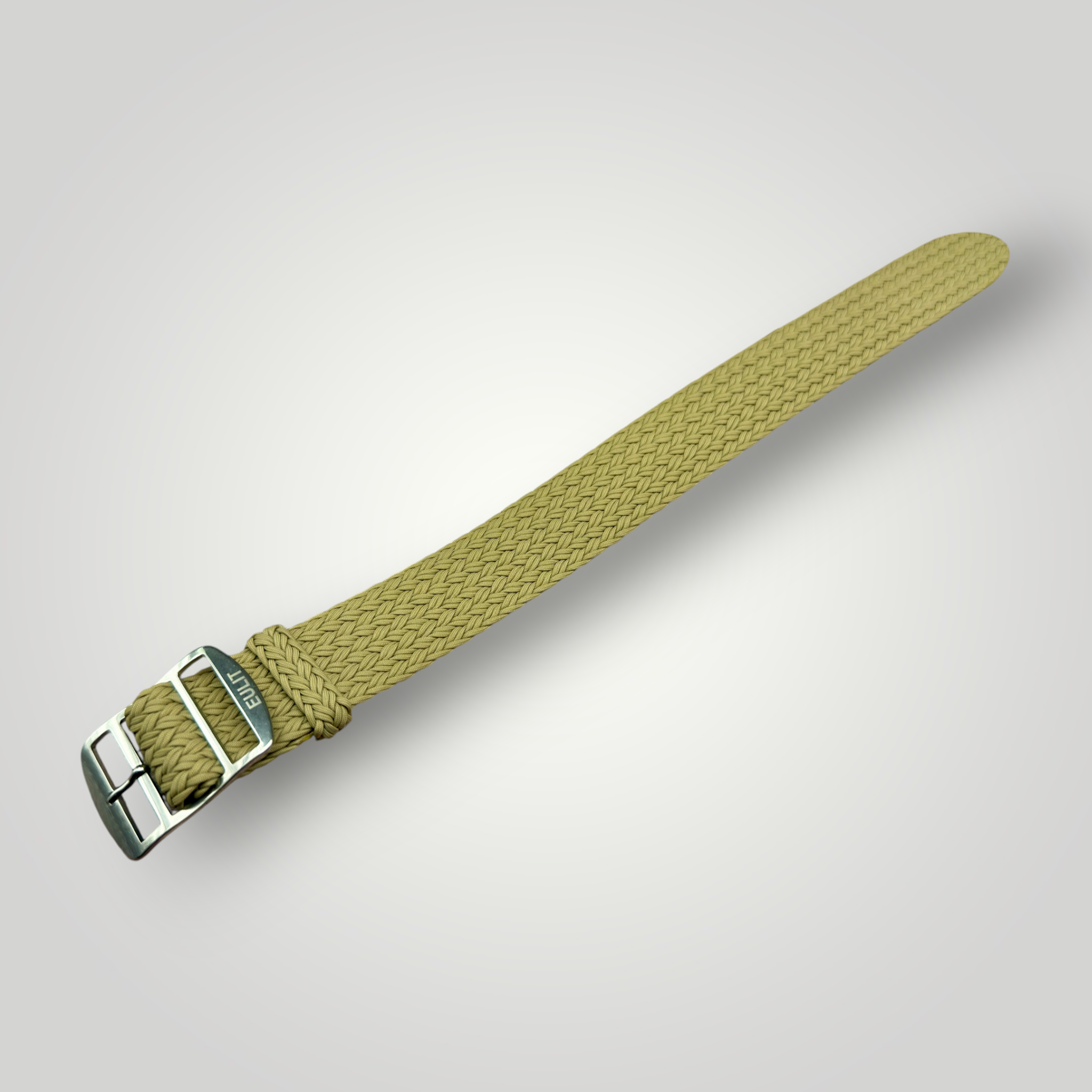 Eulit | Atlantic Perlon Watch Strap - Beige, Schwarz-Beige Stitching (306)