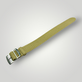Eulit | Atlantic Perlon Watch Strap - Beige, Schwarz-Beige Stitching (306)