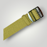 Eulit | Atlantic Perlon Watch Strap - Beige, Schwarz-Beige Stitching (306)