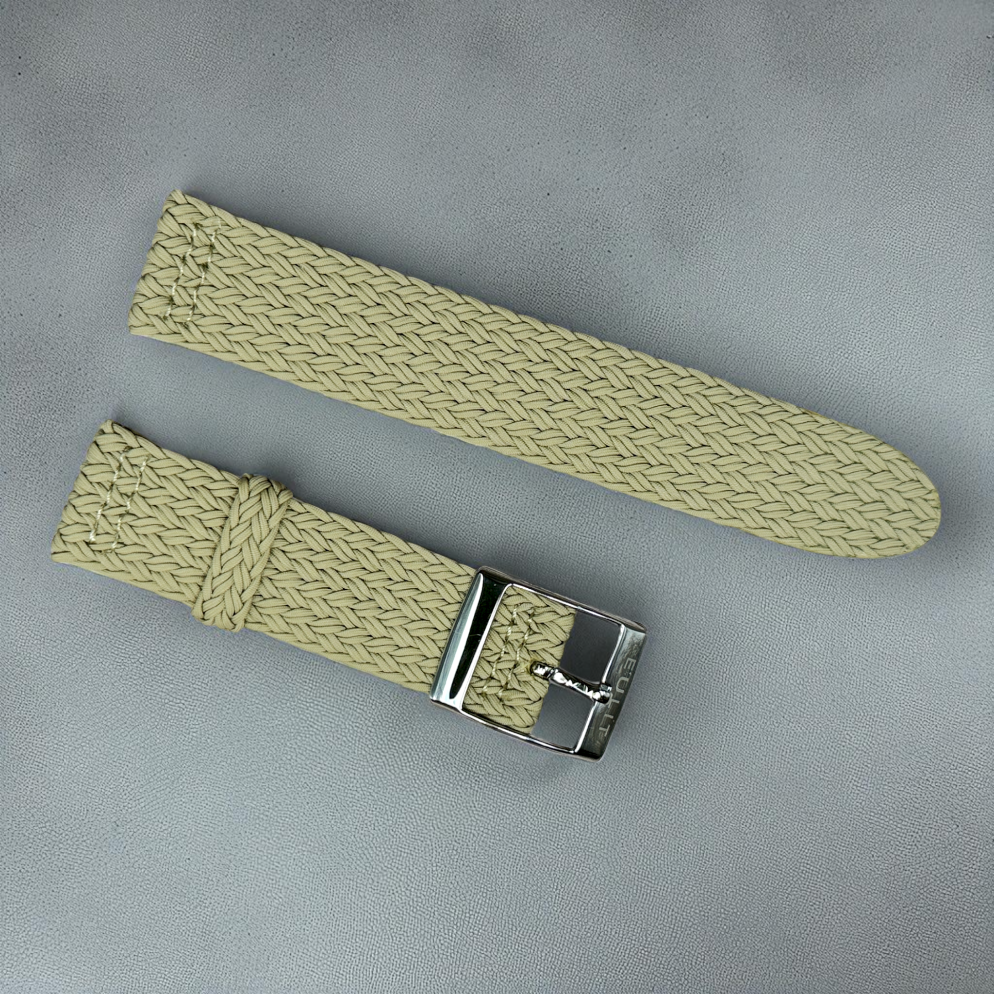 Eulit | Palma Pacific Perlon Two-Piece Strap - Beige, Navy Blue (314)