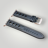 Eulit | Racing Leather Strap for Apple Watch - Black, Red (9652)