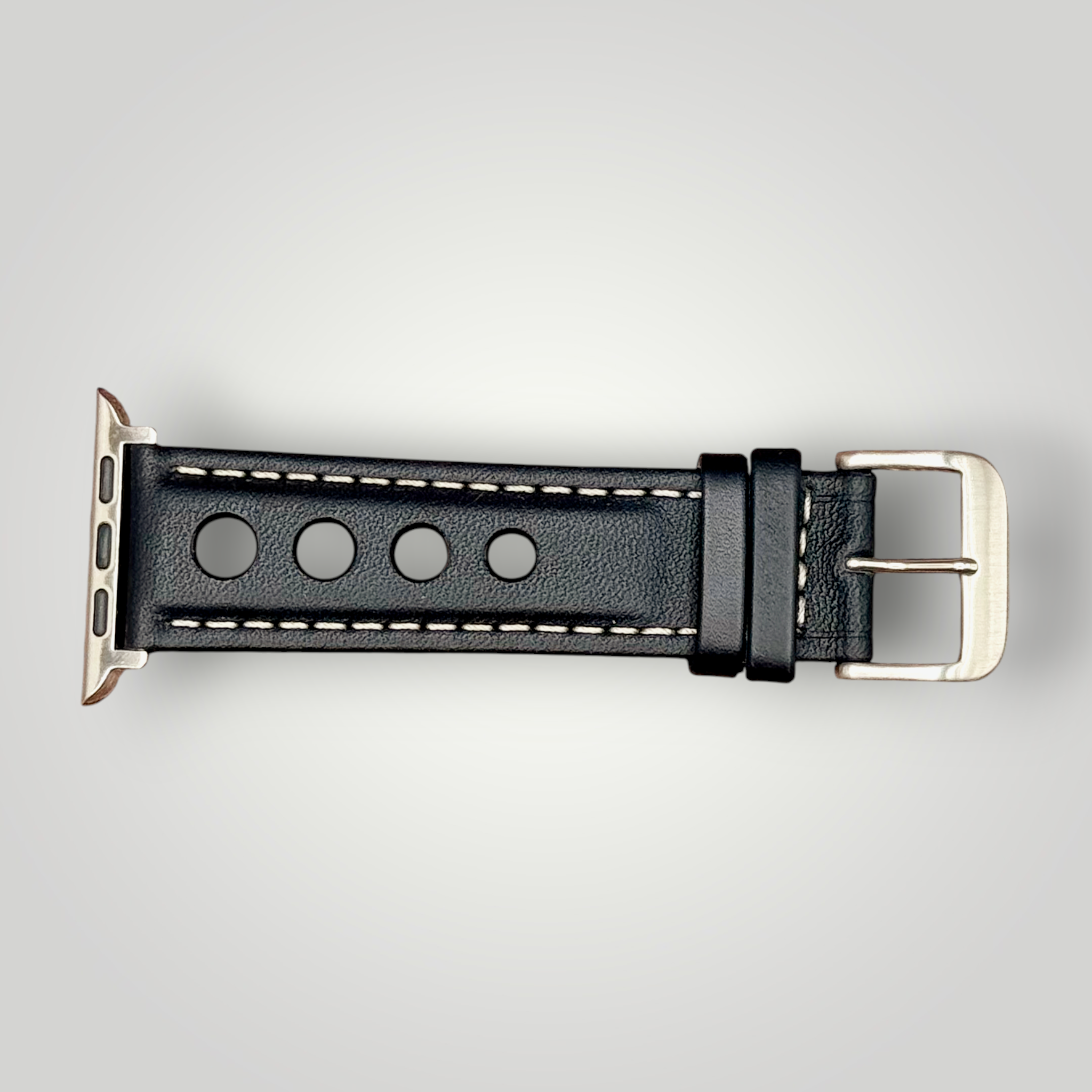 Eulit | Racing Leather Strap for Apple Watch - Black, Red (9652)
