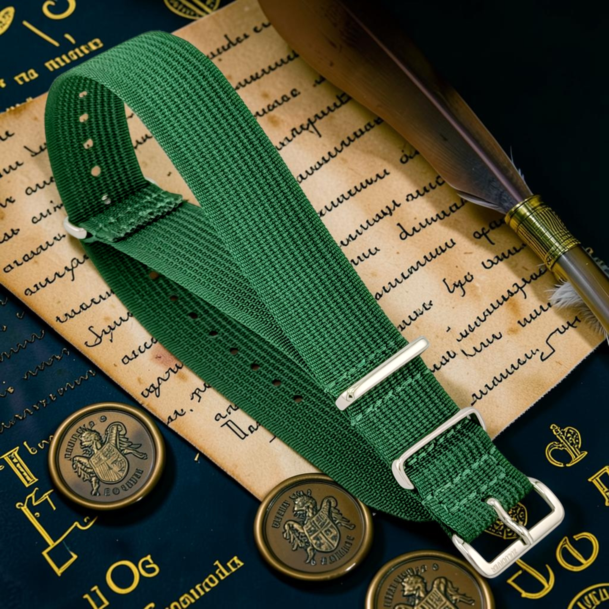 ZULUDIVER 1973 British Military Strap — HydraRib — PFAS-Free, Waterproof — 20/22mm