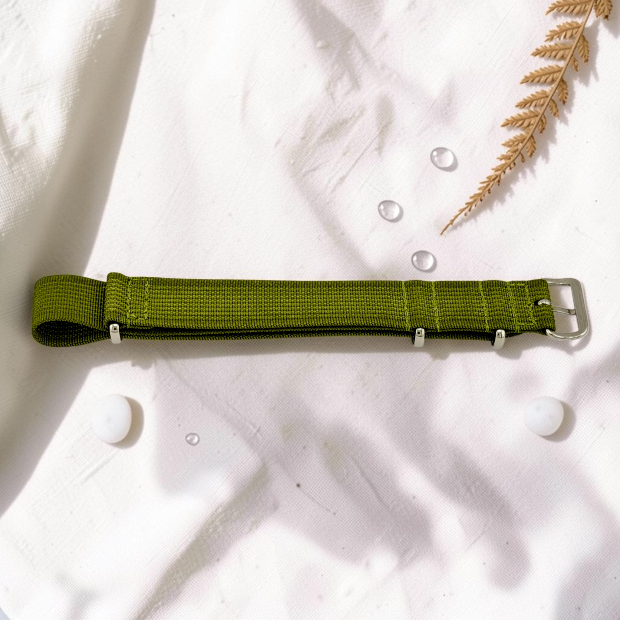 ZULUDIVER 1973 British Military Strap — HydraRib — PFAS-Free, Waterproof — 20/22mm
