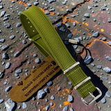 ZULUDIVER 1973 British Military Strap — HydraRib — PFAS-Free, Waterproof — 20/22mm