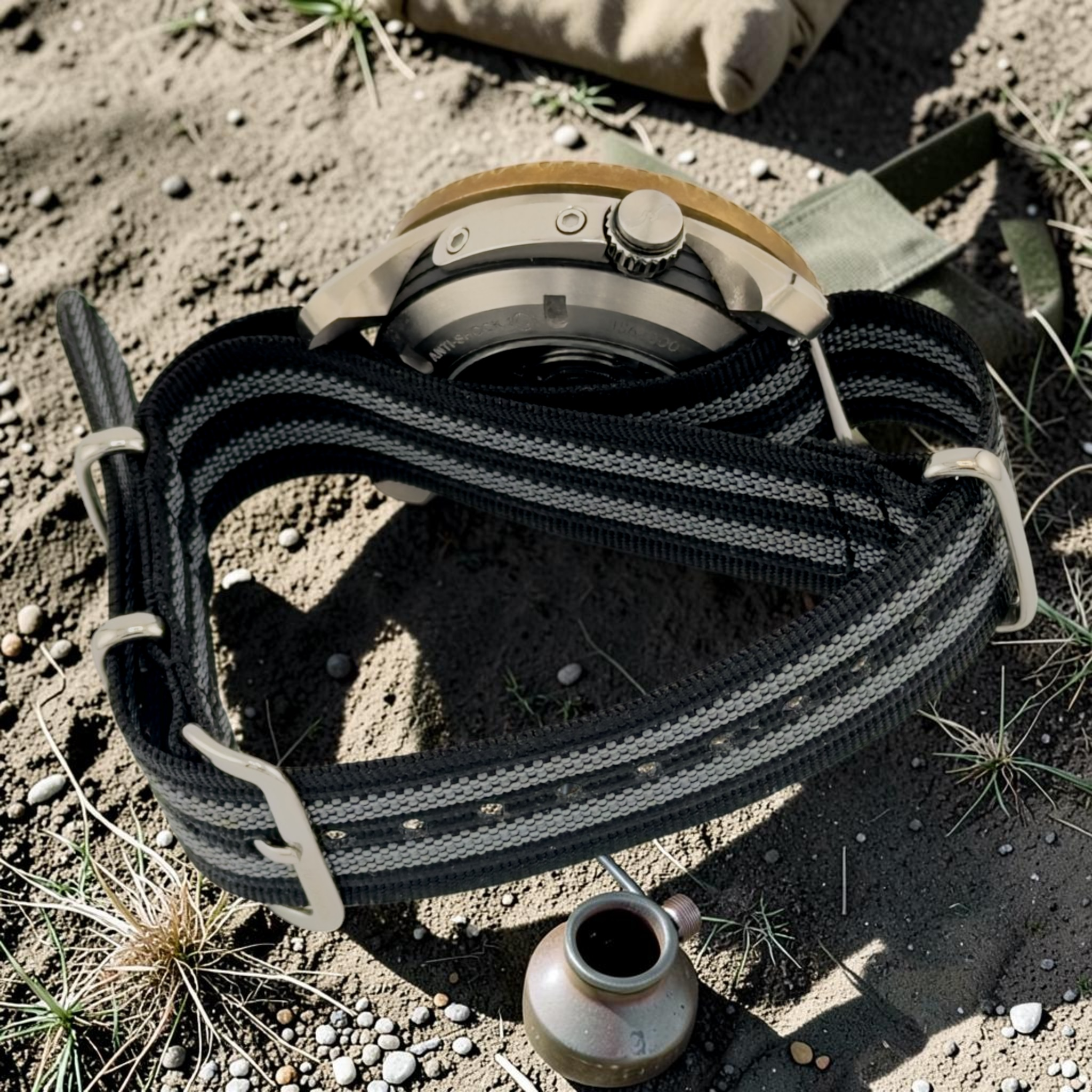 ZULUDIVER 1973 British Military Strap — HydraRib — PFAS-Free, Waterproof — 20/22mm