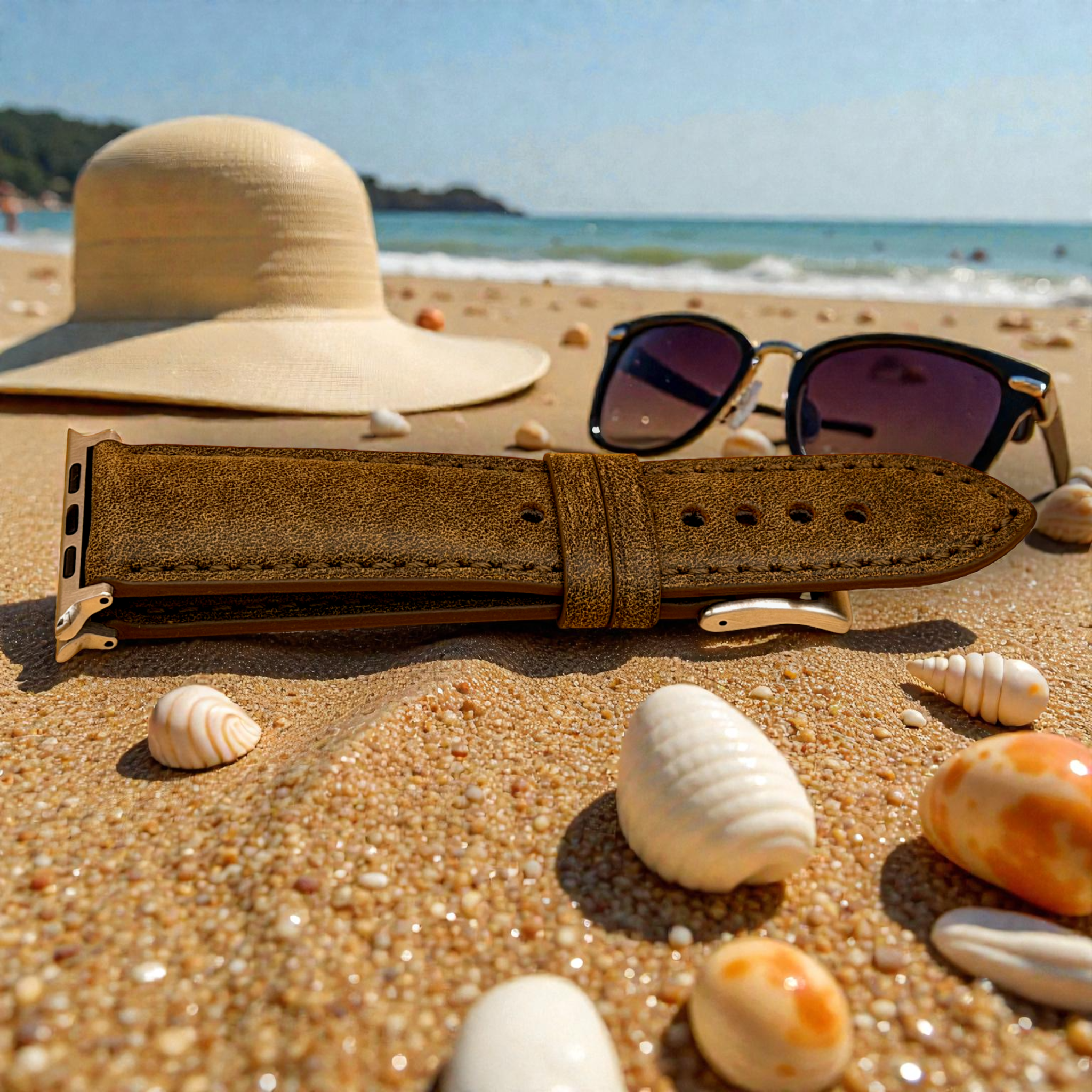 Watchandstrapco | The Athens Full Grain Leather Apple Watch Strap