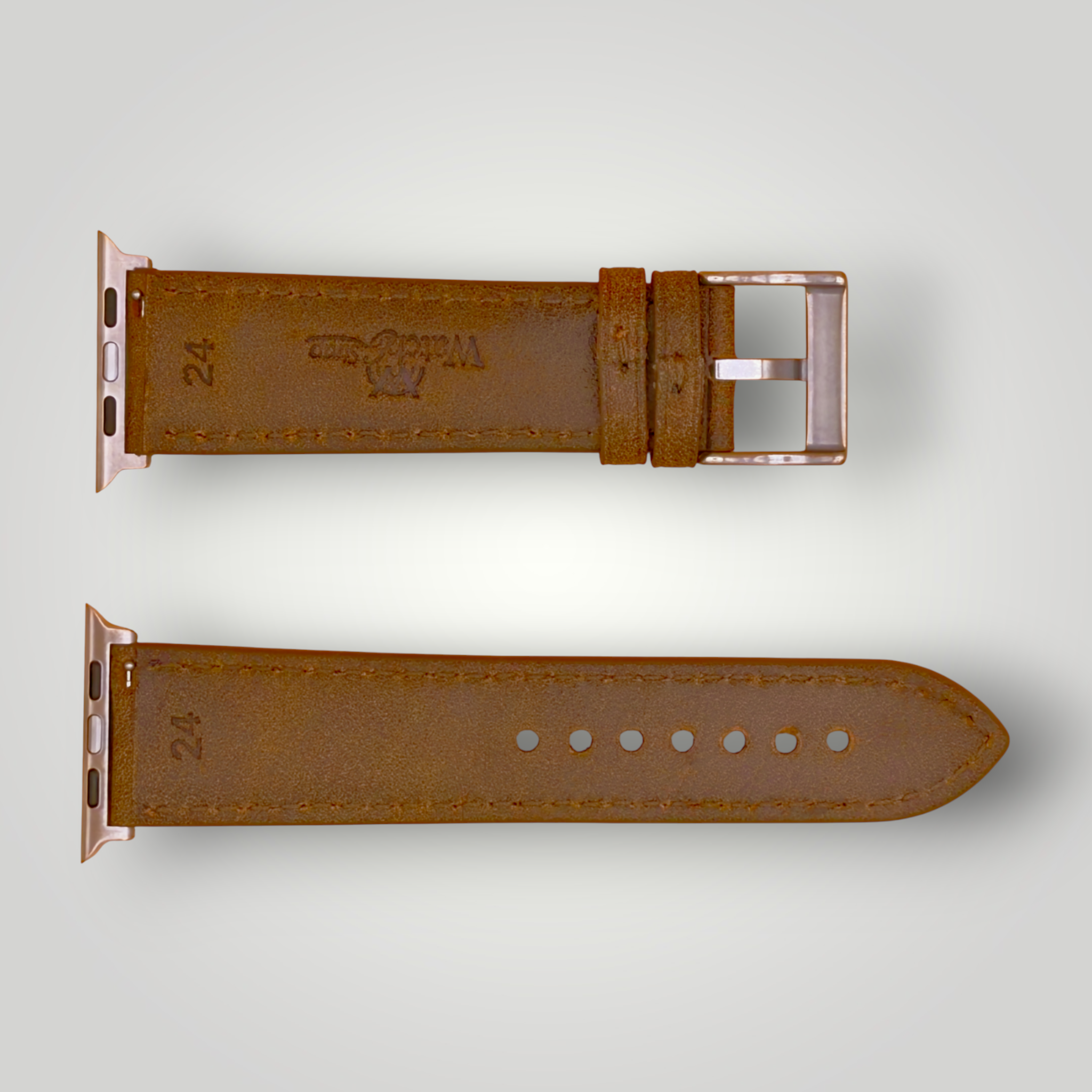Watchandstrapco | The Athens Full Grain Leather Apple Watch Strap