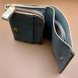 HERZ | Ivy Grey Bi-Fold Wallet – Japanese Handmade Leather Wallet with Coin Pouch_Limited Edition (NSA-135)