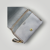 HERZ | Ivy Grey Bi-Fold Wallet – Japanese Handmade Leather Wallet with Coin Pouch_Limited Edition (NSA-135)