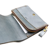 HERZ | Ivy Grey Bi-Fold Wallet – Japanese Handmade Leather Wallet with Coin Pouch_Limited Edition (NSA-135)