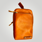 HERZ Japanese Artisan Leather Multi-Pochette — Smartphone-Ready Shoulder Bag — Chocolate Brown (SN-2404)