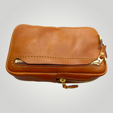 HERZ Japanese Artisan Leather Multi-Pochette — Smartphone-Ready Shoulder Bag — Chocolate Brown (SN-2404)