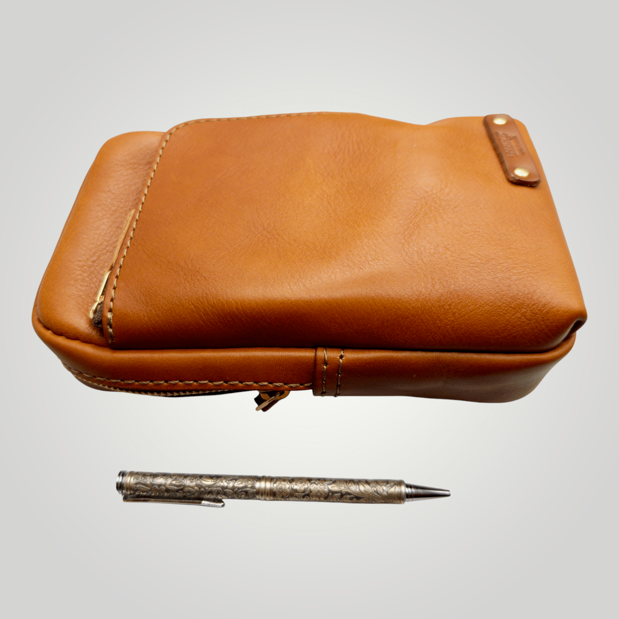 HERZ Japanese Artisan Leather Multi-Pochette — Smartphone-Ready Shoulder Bag — Chocolate Brown (SN-2404) - TagSthxHerzleather