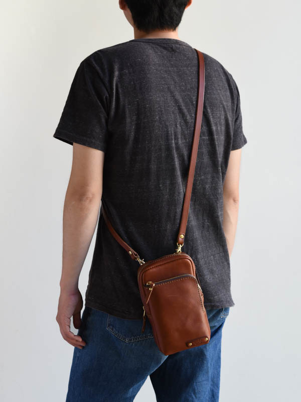 HERZ | Multi-Pochette – Japanese Handmade Leather Shoulder Bag - Chocolate Brown (SN-2404)