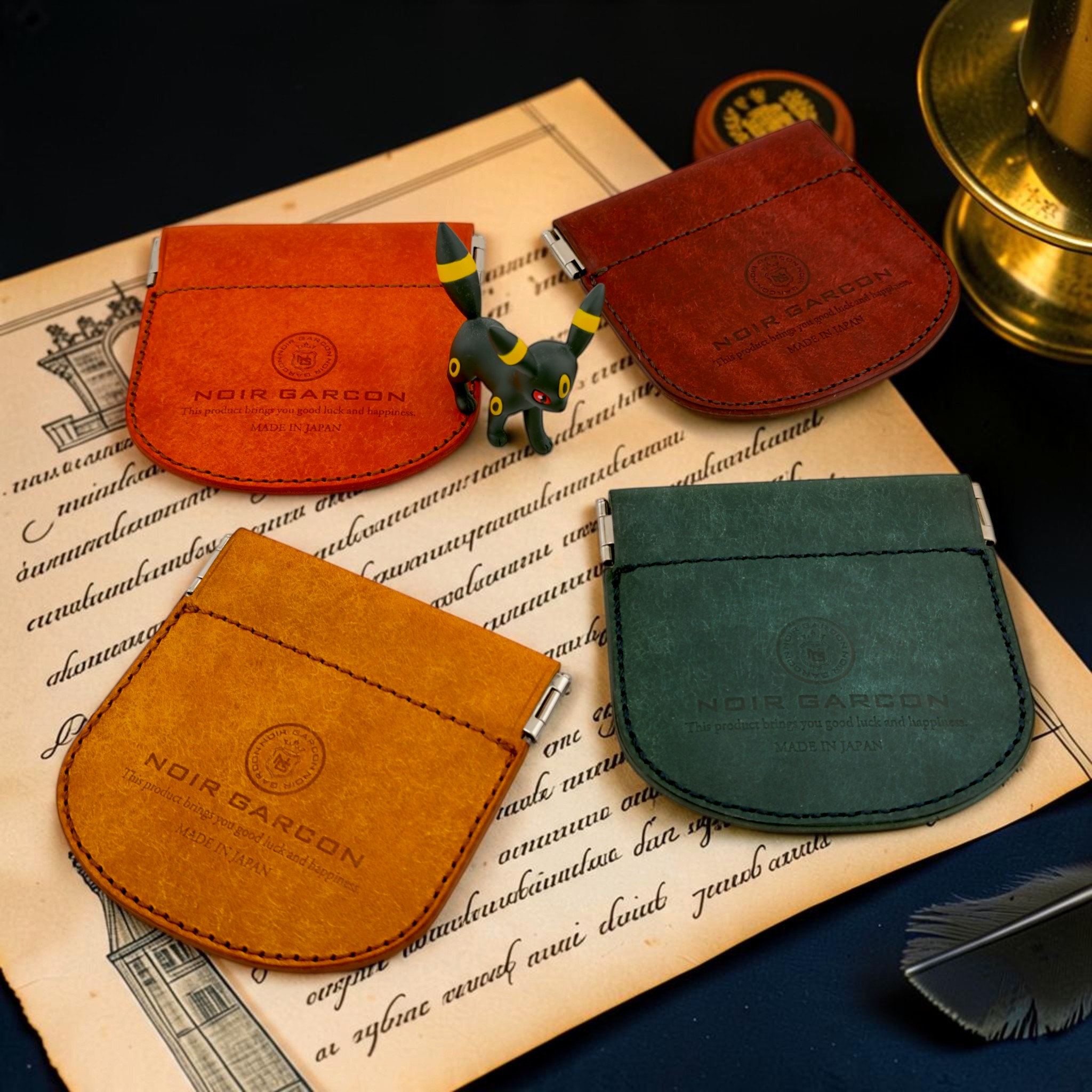 Cléo Italian Pueblo Leather Coin Case — Patina-Ready Daily Carry — 25g, Made in Japan
