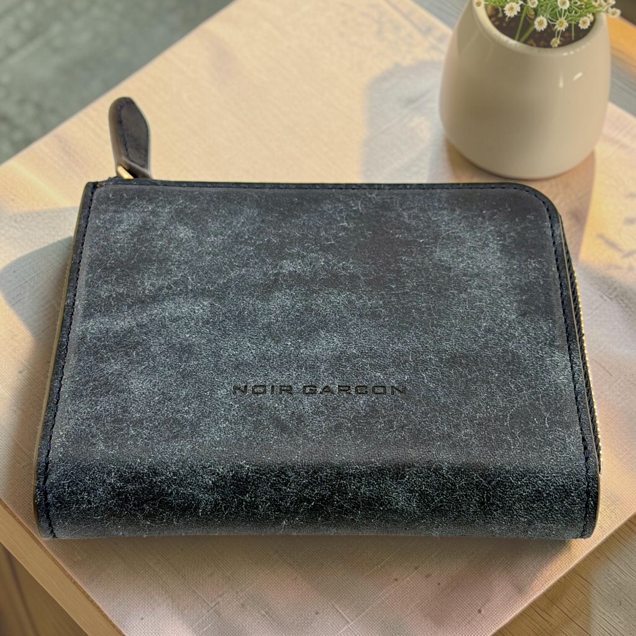 L-Zip Compact Wallet — Pueblo Italian Leather by NOIR GARCON — Everyday Organiser