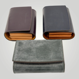 NOIR GARCON Tri-Fold Wallet — Bridle Leather — Compact Capacity — 10.9 × 7.8cm