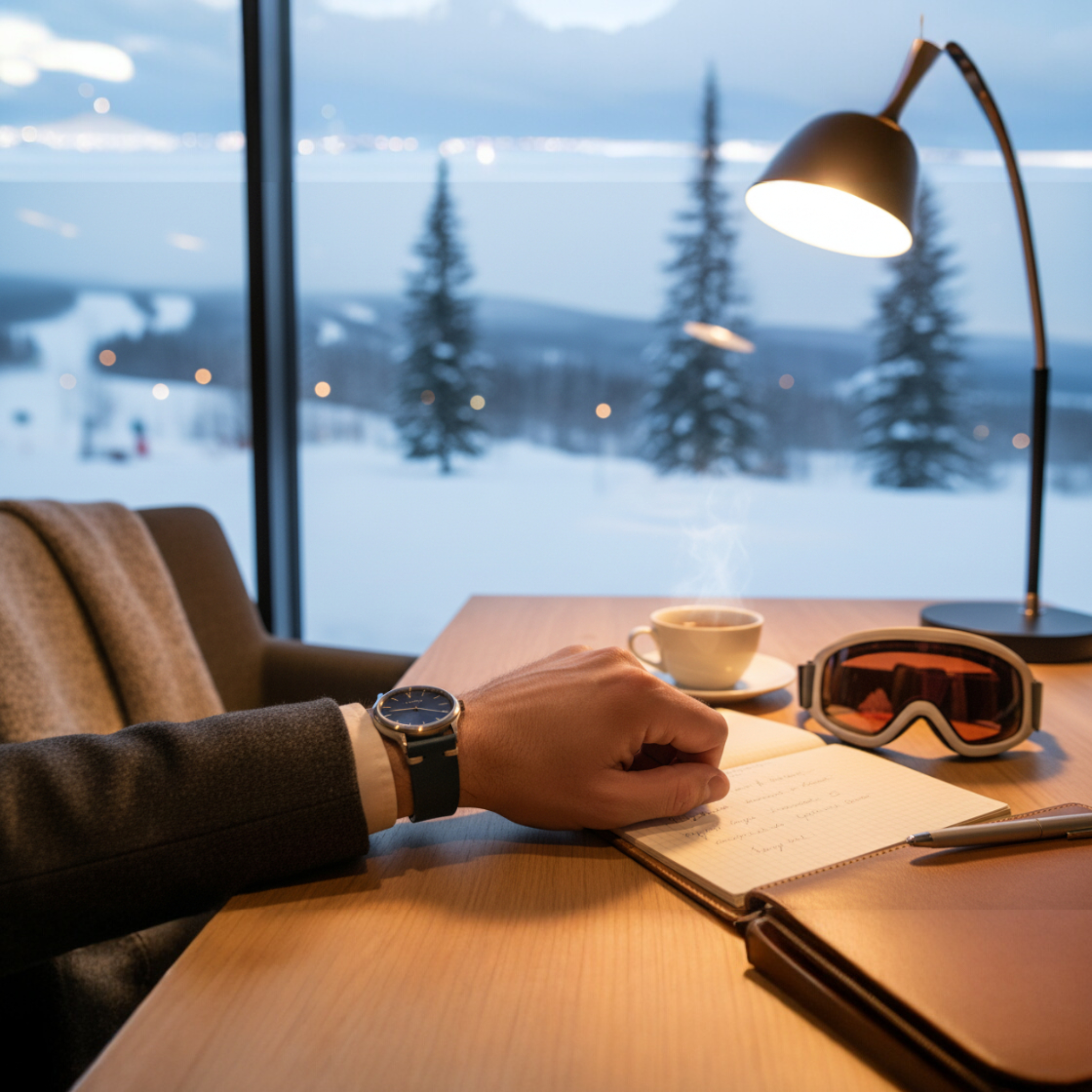 STEVEOSTRAPS 2 Piece Nato Style Leather Strap - Dark Blue