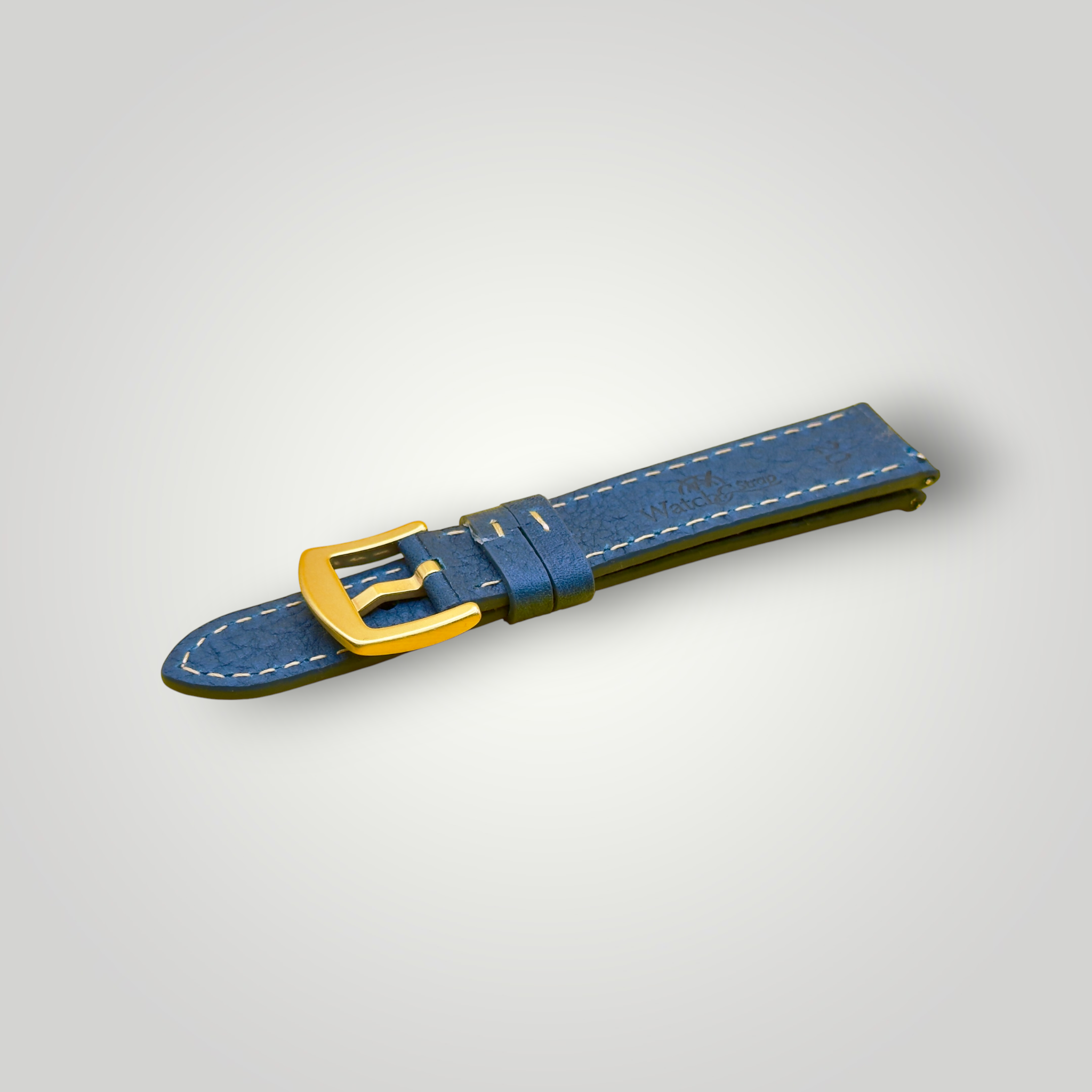Watchandstrapco | The Rome: Prussian Blue Italian Full Grain Leather Watch Strap