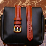 Watchandstrapco | The Oslo: Dark Caramel Brown Full Grain Leather Watch Strap