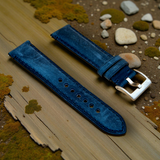 Watchandstrapco | The Austin: Air Force Blue Full Grain Leather Watch Strap