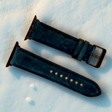 Watchandstrapco | The Austin: Air Force Blue Full Grain Leather Apple Watch Strap