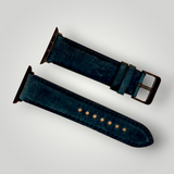 Watchandstrapco | The Austin: Air Force Blue Full Grain Leather Apple Watch Strap
